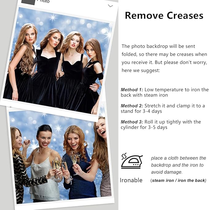 YongFoto Silver Blue Glitter Backdrop 6x4ft Silver Light Spots Blue Sequin Bokeh Photography Background Birthday Bridal Shower Wedding Photography Background Party Banner Portraits Photoshoot Props