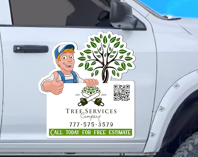 Die Cut Custom Car Magnet Sign | Personalized Logo for Your Car Van Truck | Advertise Your Business Vehicle Magnetic | Professionally Printed | Crafted in USA | Choose Your Text Logo