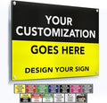 Custom Metal Signs, Personalized Aluminum, Customized Safety, Business Signs, Waterproof Outdoor, White Aluminum (Black & Yellow, 10x7 In)
