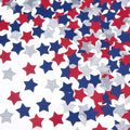 Silver Blue and Red Star Confetti Table Decoration for 4th July Independence Day Graduation Retirement Patriotic Theme Party,1.2 inch in Diameter,200 Counts
