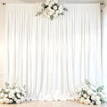 White Glitter Backdrop Curtain for Parties Wedding,10Ft x 10Ft Satin Shimmer Photo Backdrop,Non-Wrinkle Sparkle Drapes for Backdrops,Back Drop for Photography, Birthdays,Weddings,Prom