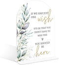 Acrylic Wedding Signs, Greenery Theme You Should Be Here, Memorial Table Sign for Wedding, Bridal Shower Table Decor with Stand, Engagement, Anniversary, Newlywed Events and Parties Supplies, 22