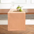 Solino Home Cotton Linen Peach Bloom Table Runner 72 Inches Long - Hemstitch Table Runner 14 x 72 Inch for Dresser, Dining