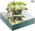 JAMBALAY 10" Square Mirror Centerpieces for Tables, Glass Mirror Plates for Table Centerpieces, Mirror Tray for Wedding & Party Decorations, 2mm Set of 12 Mirror Table Centerpieces for Tables
