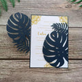 Navy Blue Laser Invitation Card, Palme Invitation Jacket for 5X7 card, Fit for Wedding Engagement Birthday Celebration Party 20 Sets (navy blue)