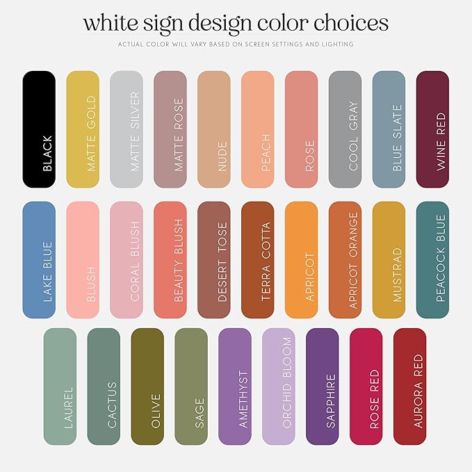 Personalized Wedding Welcome Sign, Customized White Acrylic Sign for Wedding, 3 Optional Sizes, 29 Design Colors - Wedding Plaque for Welcome Sign, Customizable Wedding Décor