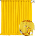 10 x 10 Feet Yellow Backdrop Curtain for Partie, Background Curtains for Photoshoot, Birthday, Wedding, Halloween, Thanksgiving, Christmas Day, New Year Party Decorations 5Ft x 10Ft, 2 Panels
