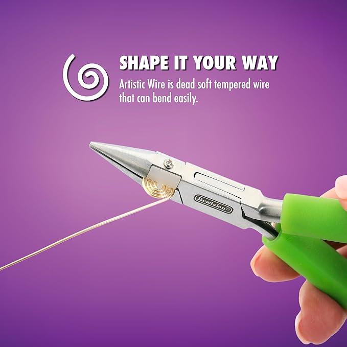Artistic Wire, 24 Gauge Tarnish Resistant Colored Copper Craft Wire, Magenta, 20 yd