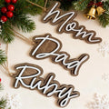 1Pcs Personalized Christmas Stocking Name Tags Custom Wooden Stocking Name Tag Customized Letters Tags Custom Xmas Stockings Hanging Tag Gifts for Christmas Stockings