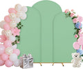 Wedding Arch Covers Arch Backdrop Cover Arch Stand Covers 7.2FT 6.6FT 6FT Set of 3 Arch Cover Spandex Fabric Stretchy Backdrop for Wedding Birthday Party Decoration Baby Shower (Mint Green)