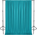 DWCN 10x8 FT Turquoise Backdrop Curtains for Parties, Photography Backdrop Drapes with Rod Pockets for Wedding Decorations Stage Birthday Family Gatherings, 2 Panels 5ft x 8ft