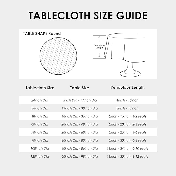 Small Round Navy Tablecloth 36 Inch Polyester Fabric Washable Table Cover Decorative Wrinkle Resistant Solid Color Table Cloth for Kitchen Dinning Party Wedding Camping