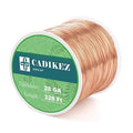 Cadikez 26 Gauge Rose Gold Plated Brass Jewelry Making Wire 100M/0.4mm Soft Metal Wire Bulk for Jewelry Making