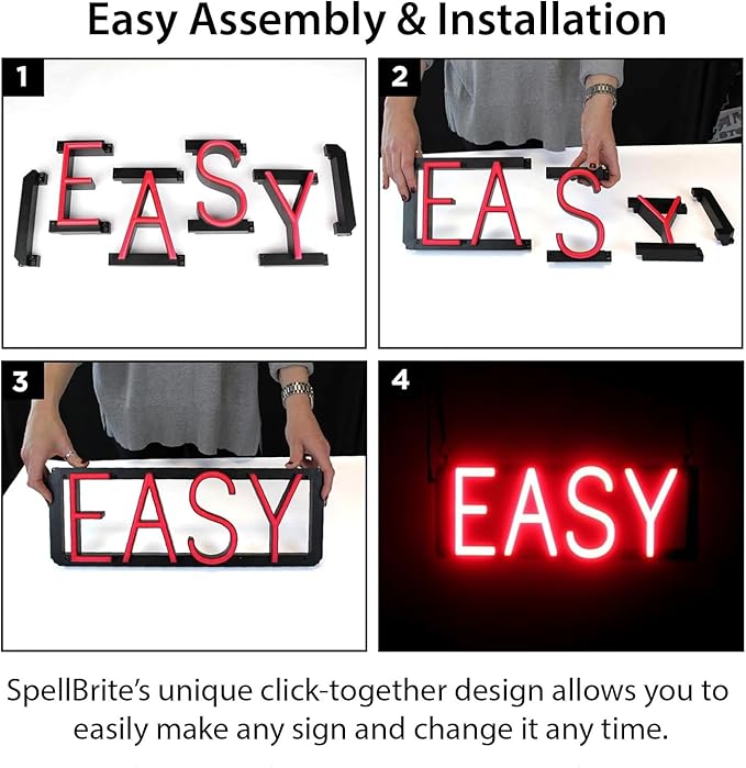 SpellBrite ICE COLD BEER Sign | Beer-Related Sign with Neon Look, White LED Light Source | 16.8" x 23.8"