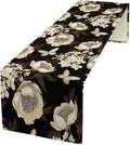 Watercolor Peony Table Runner, Modern Kitchen Dining Room Bohemian Floral Tabletop Decoration for Kitchen Cafe 13x70 Inch