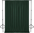 DWCN 10x7 FT Backdrop Curtains for Parties, Photography Backdrop Drapes with Rod Pockets for Wedding Decorations Stage Birthday Family Gatherings, 2 Panels 5ft x 7ft, Hunter Green