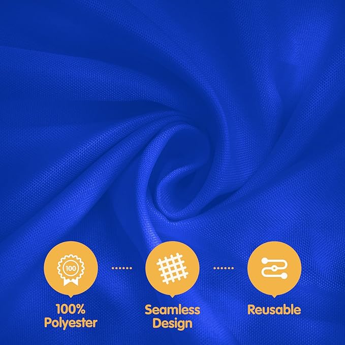 BRILLMAX 6 Pack Royal Blue Round Tablecloths 120 Inch - Circle Bulk Linen Polyester Fabric Washable Table Cloth Cover for Wedding Reception Banquet Birthday Party Buffet Restaurant