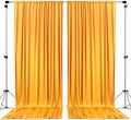 AK TRADING CO. 10 feet x 10 feet Black Polyester Backdrop Drapes Curtains Panels with Rod Pockets - Wedding Ceremony Party Home Window Decorations