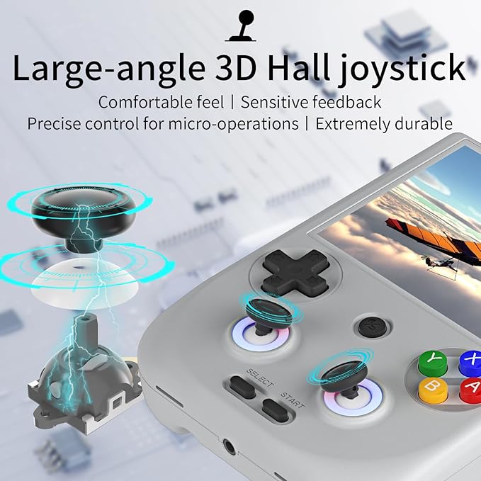 RG406V Handheld Game Console Preloaded Games RG 406V 4-inch IPS Multi-touch Screen Retro Game Console 128G UFS2.2 Android 13 Retro Emulator RG406V 5500mAh Battery 1080p DP Output WIFI Bluetooth Gray