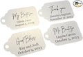 Mi Bautizo Baptism Christening Personalized Thank You Tags 20 pcs - More Colors Available (white shimmer)