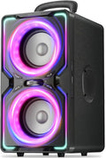 Hotlemon Large Bluetooth Speaker: 240W Peak Powerful Loud Sound with Deep Bass, 15H Playtime, Fast Charge, TWS, Portable Wireless Speakers for Outdoor, Party, Beach, Backyard, Home, Outside (Black)