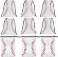 SAOTD 50 Pack Baseball Goodie Bags 7.87x9.84 inch (20x25 cm), Party Fvors Gift Treat Snack Bags, Baseball Drawstring Bag for Boys Girls Birthday Sports Theme Party Supplies