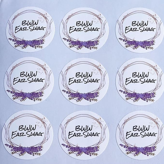 Custom Stickers for Weddings, Birthdays & Businesses - Personalized Labels with Your Logo - Waterproof, Fade and Heat Resistant - Pack of 100-1000 (Wreath W, 2.5 Inch)