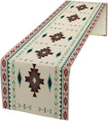 Aztec Table Runner Southwestern Native Vintage Geometric Pattern Table Runner Retro Country Table Dinner Decoration 13x108 Inch