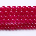 Rose Carnelian Stone Beads Gemstone Round Crystal Energy Jade Beads Stone Beads for Jewelry Making DIY Bracelet Necklace Jewelry Making 1 Strand 15.5inch 31PCS 12MM