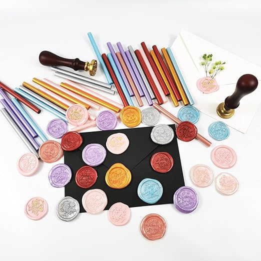 VARACL Hot Melt Glue Sealing Sticks for Letter Seal Stamp - Great for Wedding Invitations, Cards Envelopes, Snail Mails, Postcards, Greeting Cards, Gift Ideas, 7 x 100 mm, 20PCS (Silver)