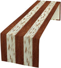 Cow Patchwork Print Table Runner, Brown Country Farm Animal Fur Skin Farm Safari Wildlife Pattern Table Runner for Dinner Dinning Home Kitchen Living Room Party Holidays Setting, 13x70 Inch