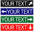 Custom Street Sign, Reflective Option, Directional Arrow Signs, 6x24 Inches, Single/Double Sided, Rust Free Aluminum-UV Protected and Weatherproof