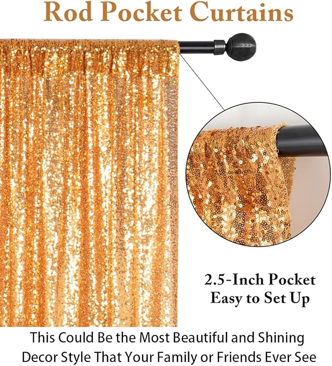 ShiDianYi 20FTX10FT Gold Sequin Photo Backdrop, Select Your Size,Wedding Photo Booth,Photography Background,Ceremony Backgrounds