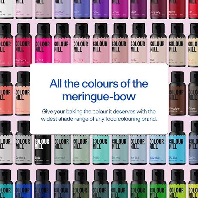 Colour Mill Tropical Pack Aqua Blend Water-Based Food Coloring, 20 Milliliters Each of 6 Colors - Cobalt, Coral, Fuchsia, Kiwi, Mango and Melon