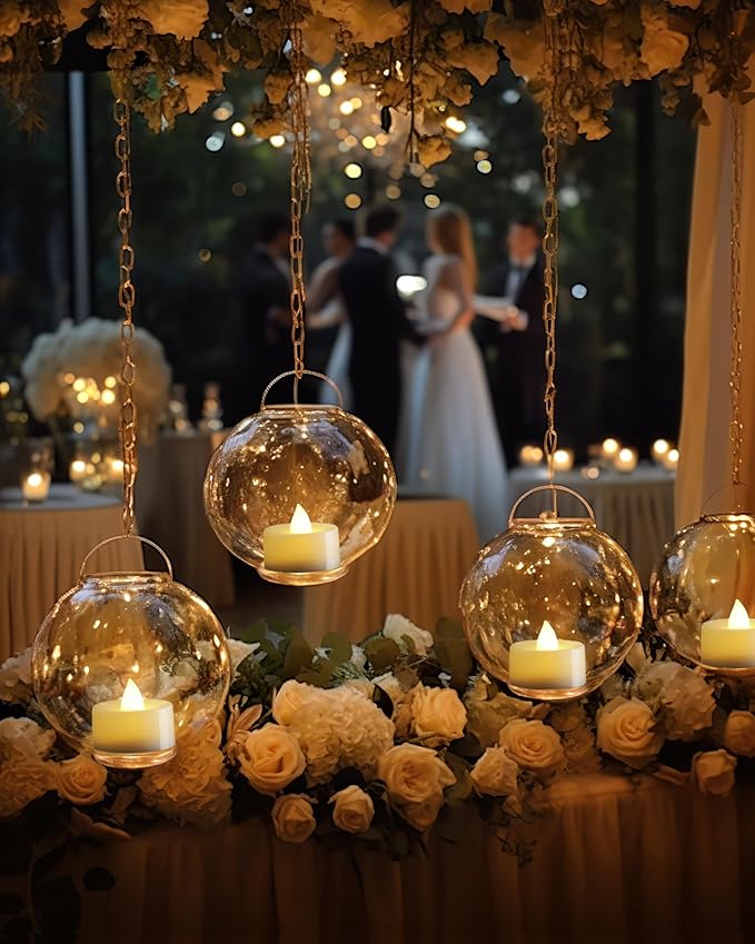 Homemory 12-Pack Flameless LED Tea Lights Candles Battery Operated, 200+Hour Fake Electric Candles TeaLights for Votive, Halloween, Ofrenda, Diya, Wedding Centerpiece Table Decor, Funeral, Christmas