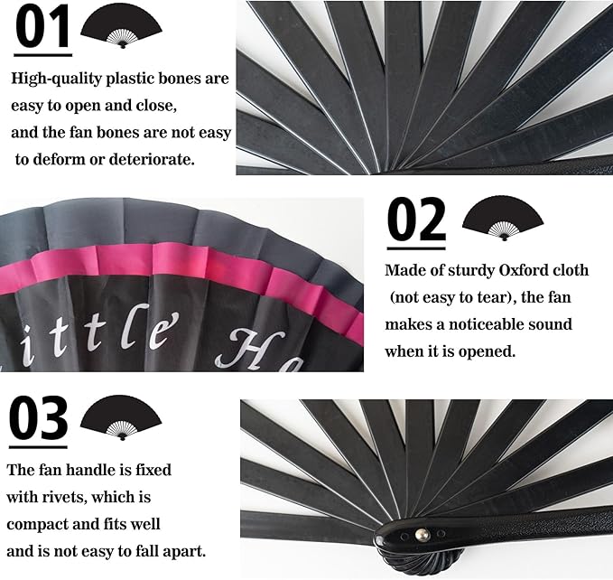 Custom Fans with Your Photo/Text - 13 Inch Personalized Folding Hand Fan for Line Dancing, Weddings, Parties | Decorative Gift for Women, Church Events & Dance Performances (200, 10 Inch)
