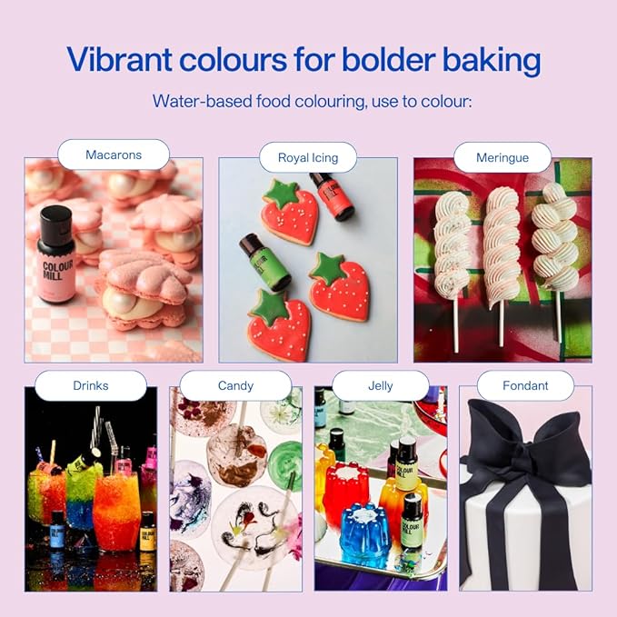 Colour Mill Botanical Pack Aqua Blend Water-Based Food Coloring, 20 Milliliters Dusk, Latte, Lilac, Olive, Rose & Sage