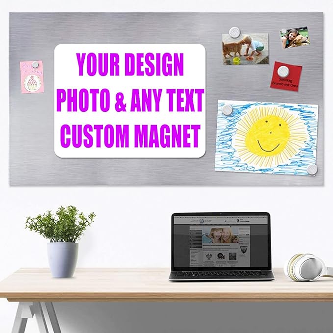 KETABAO – 9" Custom Hexagon Photo Magnets for Refrigerators, Cars and Offices – Customizable Magnetic Decor