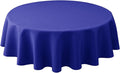 Biscaynebay Textured Fabric Round Tablecloths 60" for Round Tables diameters from 28" to 48", Royal Blue Water Resistant Folding Table Covers Washable for Dining, Kitchen, Wedding, Parties etc