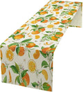 Spring Summer Orange Table Runner Vintage Citrus Lemon Fruit Mandarin Floral Dinner Runner for Farmhouse Baby Shower Party Holiday Home Kitchen Dining Table Decor 13x120