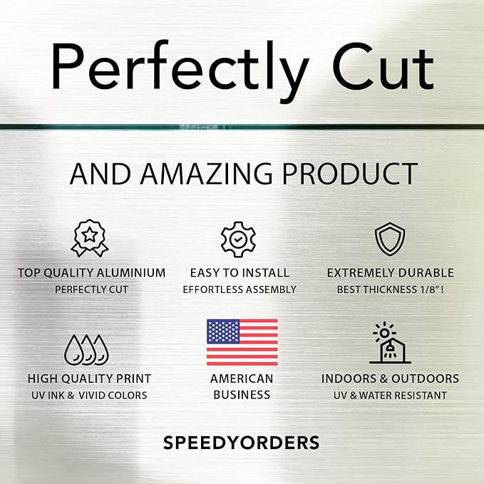 Custom Outdoor Metal & Aluminum Signs, Personalized Business Safety Signs, Waterproof White Aluminum (Black, 24x18 In)