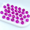 200 PCS 6mm Crystal Glass Beads Round Multiple Faceted Loose Spacer Glass Beads for DIY Handcrafte Bracelet Necklace Earring Jewelry Making(Rose)