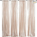 Poise3EHome Champagne Sequin Backdrop Curtains,4 Panels 2FTx8FT Glitter Background for Party Birthday Party Baby Shower Wedding Christmas Thanksgiving Holiday Festival Decor