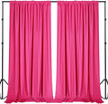Sugargirl 10x10FT Fuschia Backdrop Curtains Polyester Photo Backdrop Drapes Curtains 2 Panels with Rod Pockets for Party Birthday Wedding Photography Home Decoration
