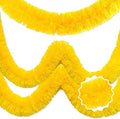 25 Feet Macaron Yellow Christmas Tinsel Garland, Metallic Foil Twist Banner Wall Hanging Tinsel Streamers Backdrop for Parade Floats, Christmas, Mother's Day, Birthday Party Decorations(4in x 25ft)