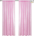Sugargirl Matte Pink Sequin Backdrop Curtain 2 Panels 2FTx8FT Glitter Pink Background Drapes Sparkle Photography Backdrop for Party Wedding Birthday Wall Decoration
