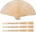 100Pcs Wedding Fans Personalized Folding Hand Fans Custom Sandalwood Wedding Fans with Organza Bags Wedding Party Favor Wedding Fans for Guests (100)