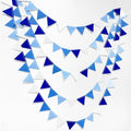 Blue Party Decorations Felt Hanging Triangle Mini Bunting Pennant Banner Flag for Birthday Wedding Baby Shower Bridal Shower Engagement Under The Sea Nautical Ahoy Achor Party Classroom Nursery Decor
