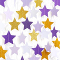Purple-Lavender White-Gold Party-Decorations Star Garland - 62ft Streamers Hanging Banner,Girl Birthday Wedding Twinkle Twinkle Little Star Baby Bridal Shower Graduation Decor Hugtmr