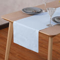 Linen Table Runner 90 inches Long – Hemstitch 100% Pure Linen Light Blue Dining Table Runner 14 x 90 Inch for Spring, Summer, Wedding Decorations, Gift – Elara